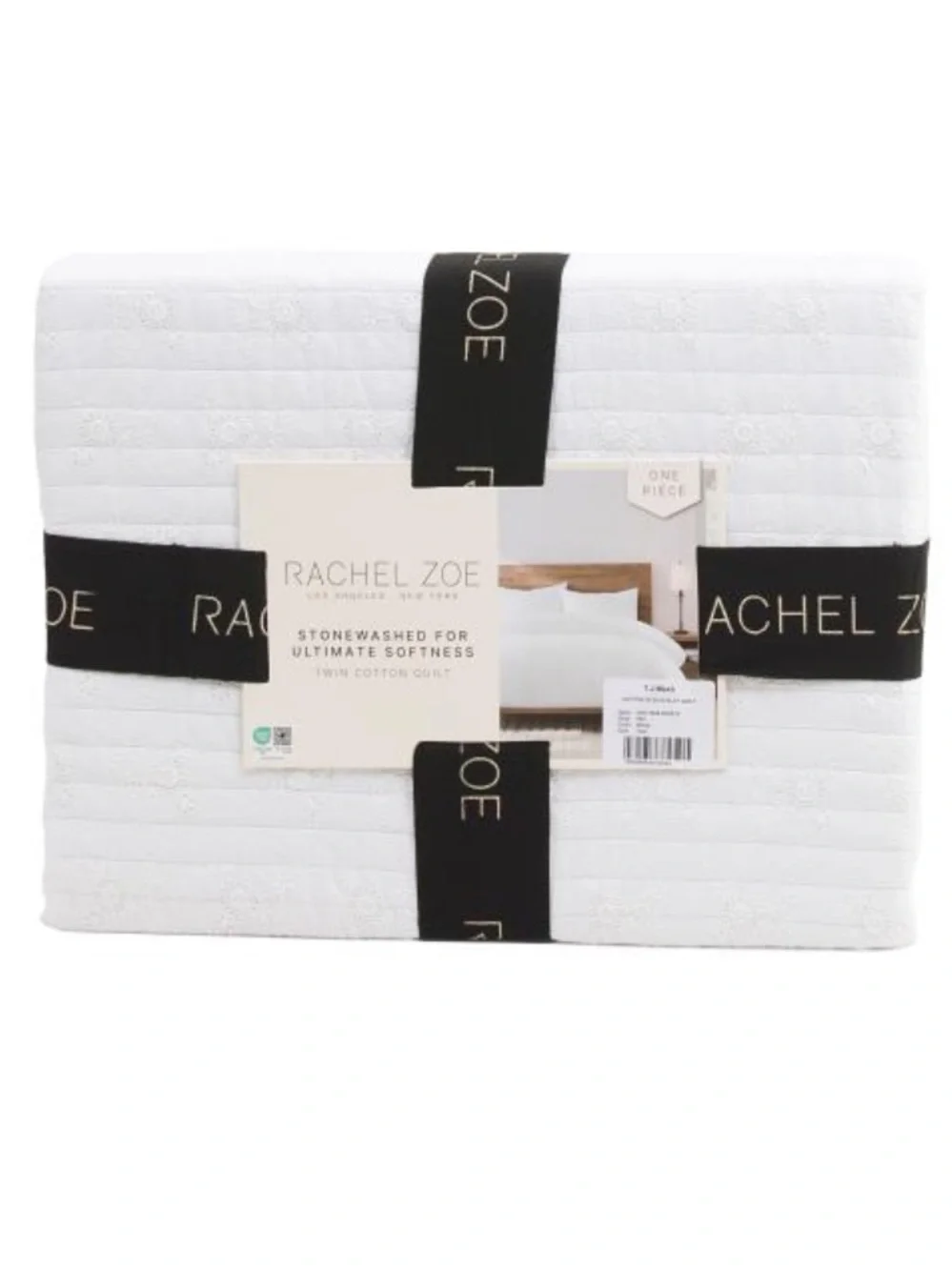 RACHEL ZOE cotton eyelet quilt